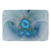 Permanente Ovations, Abstract Blue Turquoise Fract Badmat (Voorkant)