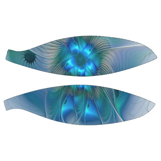 Permanente Ovations, Abstract Blue Turquoise Fract Basketbal (Panelen)