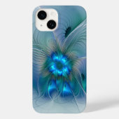 Permanente Ovations, Abstract Blue Turquoise Fract Case-Mate iPhone Case (Achterkant)