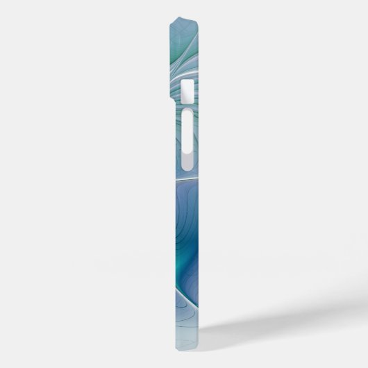 Permanente Ovations, Abstract Blue Turquoise Fract Case-Mate iPhone Case (Achterkant / Links)