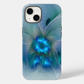 Permanente Ovations, Abstract Blue Turquoise Fract Case-Mate iPhone Case (Achterkant)