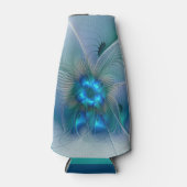 Permanente Ovations, Abstract Blue Turquoise Fract Flesjeskoeler (Voorkant)