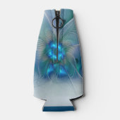 Permanente Ovations, Abstract Blue Turquoise Fract Flesjeskoeler (Achterkant)