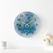 Permanente Ovations, Abstract Blue Turquoise Fract Grote Klok (Huis)