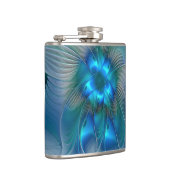 Permanente Ovations, Abstract Blue Turquoise Fract Heupfles (Rechts)