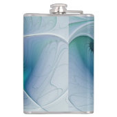 Permanente Ovations, Abstract Blue Turquoise Fract Heupfles (Achterkant)