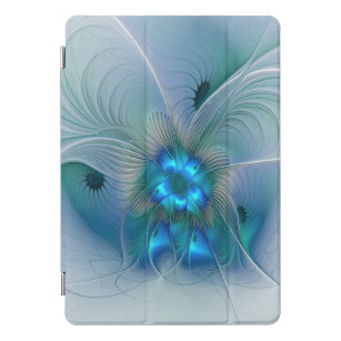 Permanente Ovations, Abstract Blue Turquoise Fract iPad Pro Hoesje