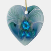 Permanente Ovations, Abstract Blue Turquoise Fract Keramisch Ornament (Rechts)