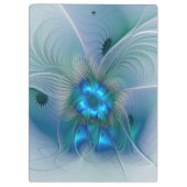 Permanente Ovations, Abstract Blue Turquoise Fract Klembord (Achterkant)