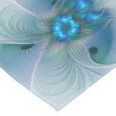 Permanente Ovations, Abstract Blue Turquoise Fract Korte Tafelloper (Hoek)