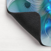 Permanente Ovations, Abstract Blue Turquoise Fract Muismat (Hoek)