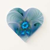 Permanente Ovations, Abstract Blue Turquoise Fract Notitieboek (Achterkant)