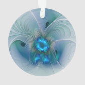 Permanente Ovations, Abstract Blue Turquoise Fract Ornament (achterkant)