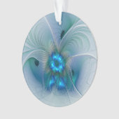 Permanente Ovations, Abstract Blue Turquoise Fract Ornament (voorkant)