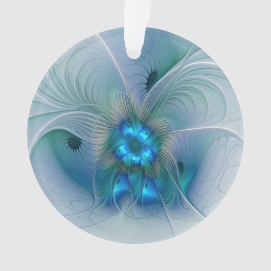 Permanente Ovations, Abstract Blue Turquoise Fract Ornament (voorkant)