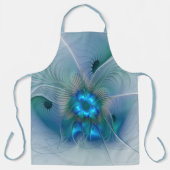 Permanente Ovations, Abstract Blue Turquoise Fract Schort (Voorkant)