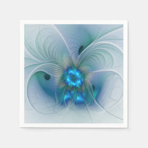 Permanente Ovations, Abstract Blue Turquoise Fract Servet