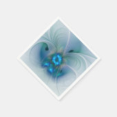 Permanente Ovations, Abstract Blue Turquoise Fract Servet (Hoek)