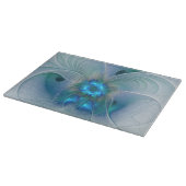 Permanente Ovations, Abstract Blue Turquoise Fract Snijplank (Hoek)