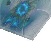 Permanente Ovations, Abstract Blue Turquoise Fract Snijplank (Hoek)