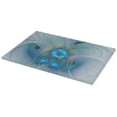 Permanente Ovations, Abstract Blue Turquoise Fract Snijplank (Hoek)