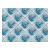 Permanente Ovations, Abstract Blue Turquoise Fract Tafelkleed (Voorkant (Horizontaal))