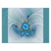 Permanente Ovations, Abstract Blue Turquoise Fract Tafelkleed (Voorkant (Horizontaal))