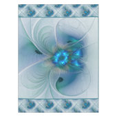 Permanente Ovations, Abstract Blue Turquoise Fract Tafelkleed (Voorkant)