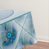 Permanente Ovations, Abstract Blue Turquoise Fract Tafelkleed (Voorbeeld)