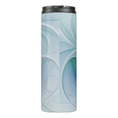 Permanente Ovations, Abstract Blue Turquoise Fract Thermosbeker (Achterkant)