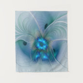 Permanente Ovations, Abstract Blue Turquoise Fract Wandkleed (Voorkant)