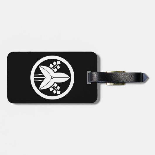 Permanente pijlpunt in cirkel bagagelabel (Achterkant horizontaal)