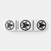 Permanente pijlpunt in cirkel persoonlijk skateboard (Horizontaal)