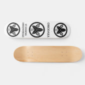 Permanente pijlpunt in cirkel persoonlijk skateboard (Horizontaal)