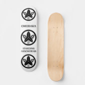 Permanente pijlpunt in cirkel persoonlijk skateboard (Voorkant)