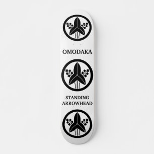 Permanente pijlpunt in cirkel persoonlijk skateboard