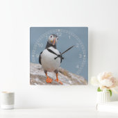 Permanente Puffin Vierkante Klok (Huis)
