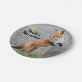 Permanente Red Fox Birthday Papieren Bordje (Gekanteld)