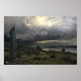 Permanente Stone near Oban in Scotland - poster