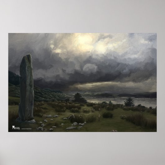Permanente Stone near Oban in Scotland - poster (Voorkant)