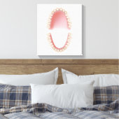 Permanente tanden volwassen tandheelkunde canvas afdruk (Insitu (Slaapkamer))