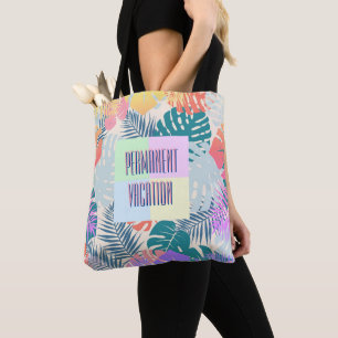 Permanente vakantie tote bag