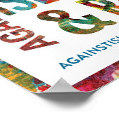 Permanente w/ moslims tegen islamofobie en racisme poster (Hoek)