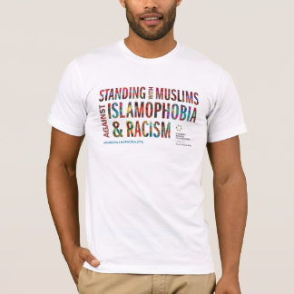 Permanente w/ moslims tegen islamofobie en racisme t-shirt