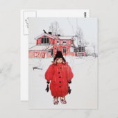 Permanente wintersneeuw briefkaart (Voorkant / Achterkant)