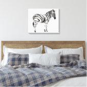 Permanente Zebra Canvas Afdruk (Insitu (Slaapkamer))