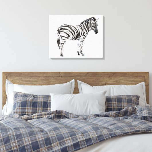 Permanente Zebra Canvas Afdruk (Insitu (Slaapkamer))