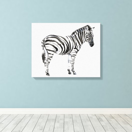 Permanente Zebra Canvas Afdruk (Insitu (Houten vloer))