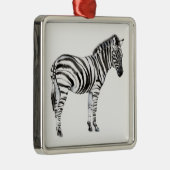 Permanente Zebra Metalen Ornament (Rechts)