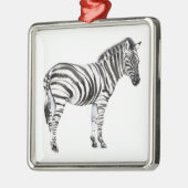 Permanente Zebra Metalen Ornament (Links)